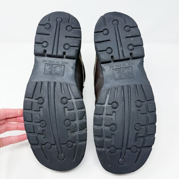 Vtg Y2K Dr. Martens Brown Leather Chunky Boots Men's US Size 11 Made in England - Picture 6 of 10